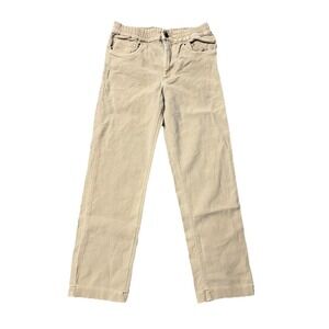 Faherty Stretch Terry Jeans Kids Size 8 Beige Tan‎ 5 Pkt Design Cotton NWOT